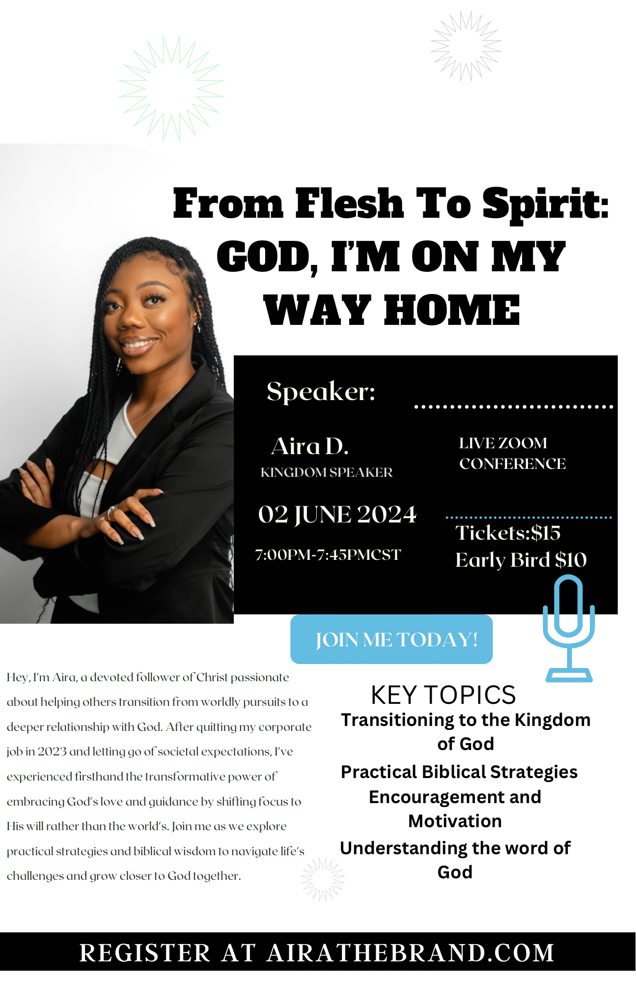 FROM FLESH TO SPIRIT: GOD I’M ON MY WAY HOME(Virtual live Zoom Conference ) 06/02/2024